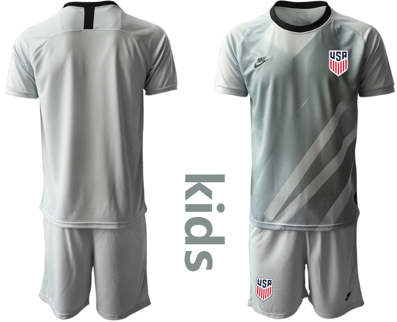 Youth 2020-2021 Season National team United States goalkeeper grey Soccer Jersey->->Soccer Country Jersey